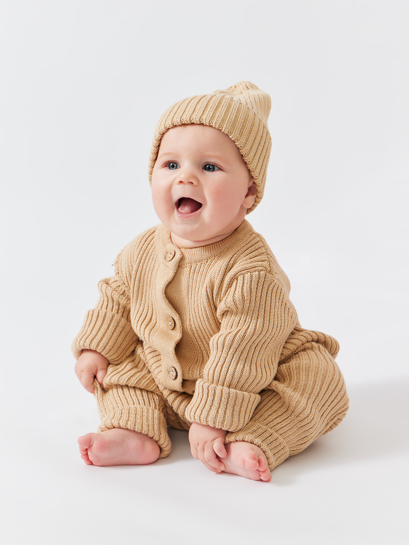 Шапка вязаная Happy Baby 88522_beige - фото 21
