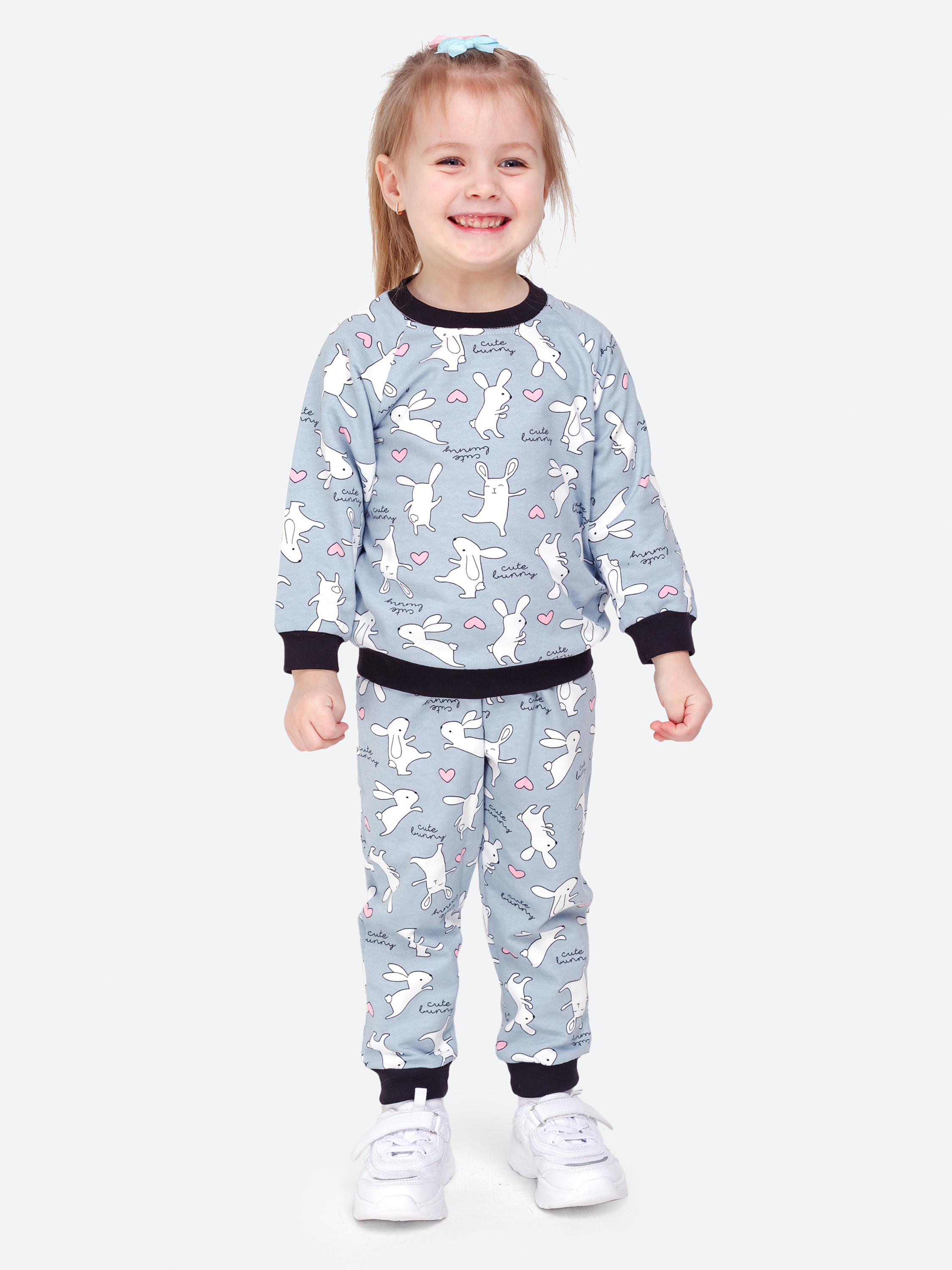 Костюм VEDDI 635ф-21/серый/зайка - фото 2