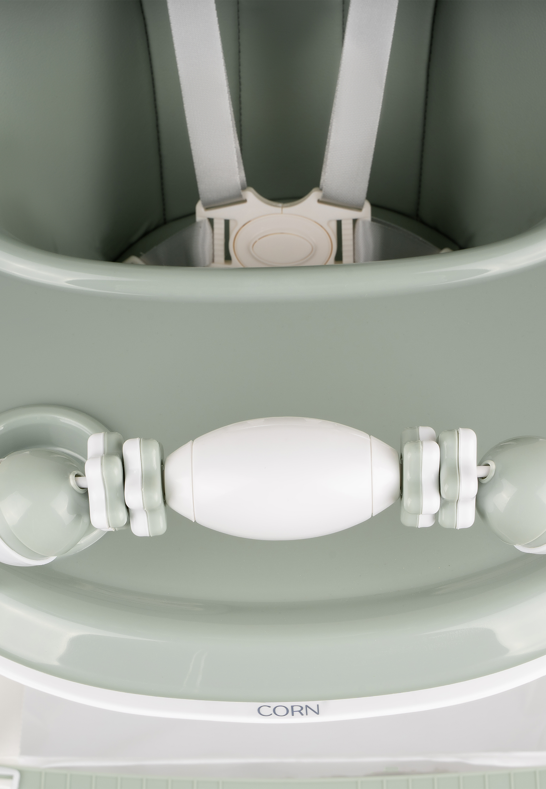 Стульчик для кормления Indigo Corn зеленый-серый - фото 10