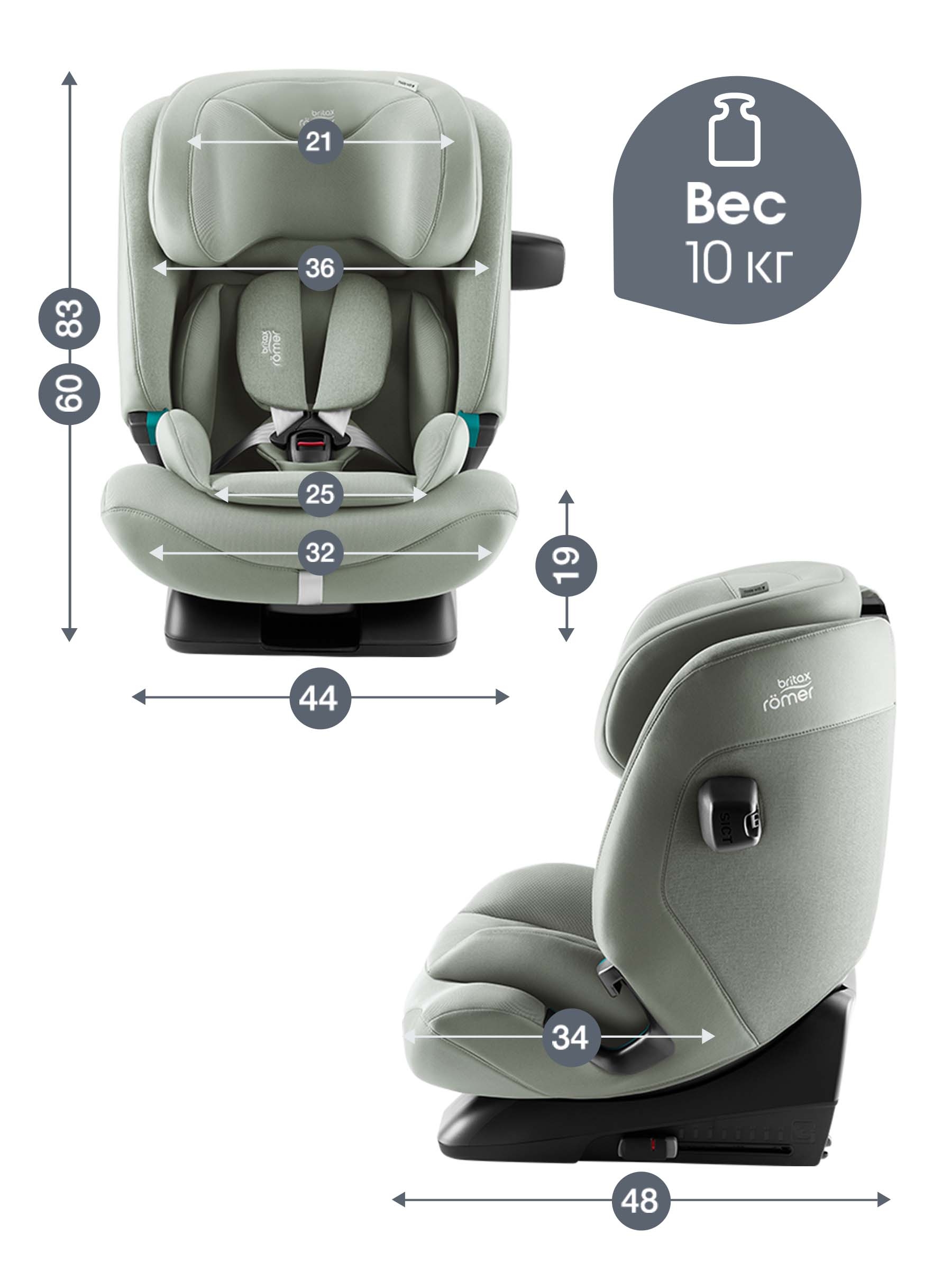 Автокресло Britax Roemer Advansafix Pro Style Isofix 1/2/3 (9-36 кг) зеленый - фото 14