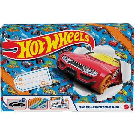 Трек Hot Wheels Праздничная коробка с пусковой установкой