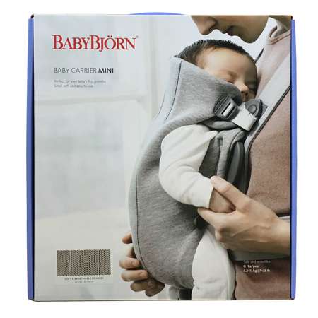Рюкзак для переноски ребенка BabyBjorn Mini Mesh Серо-бежевый