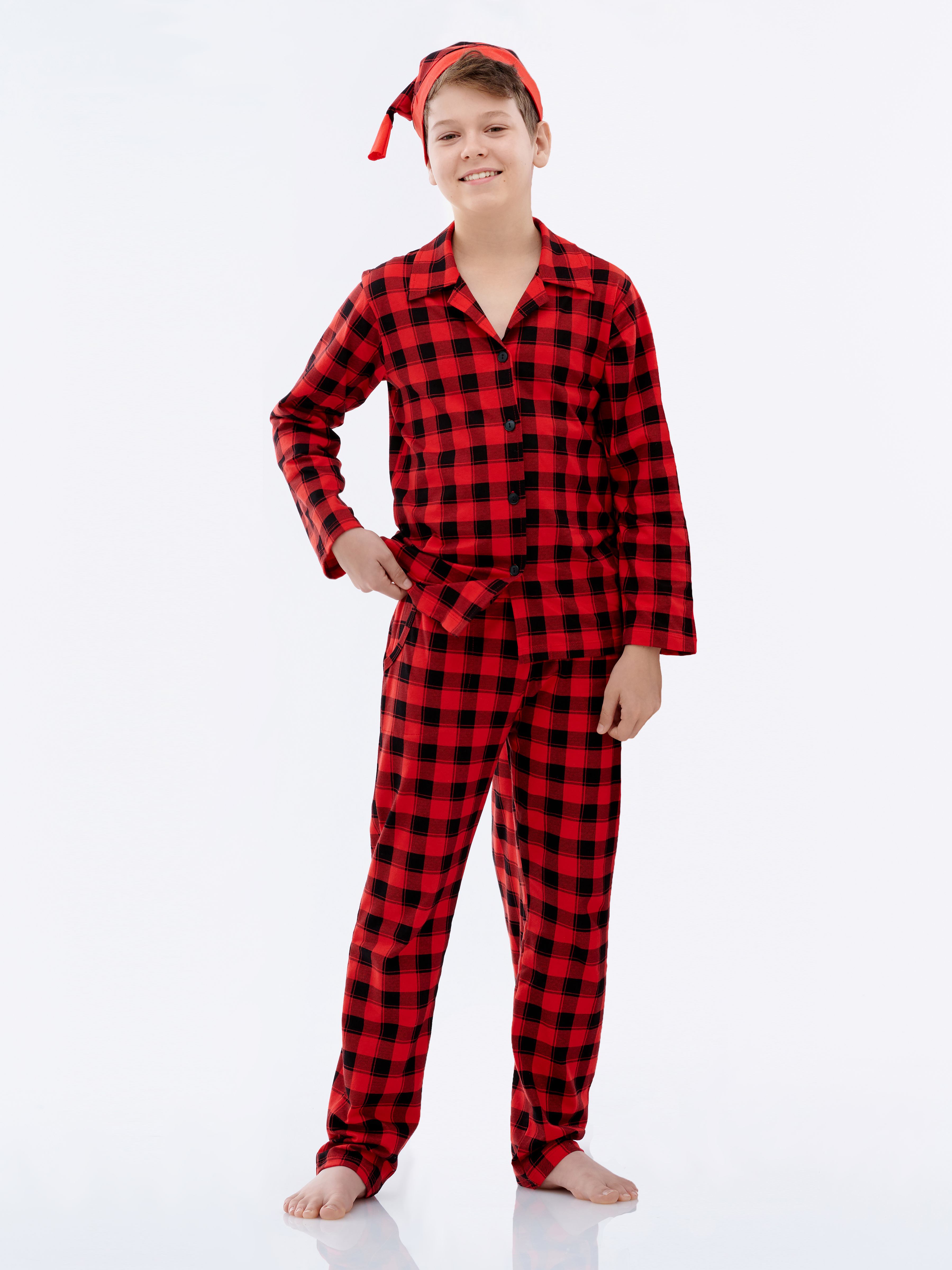 Пижама КрутышОк К-023 красный, черный - фото 1