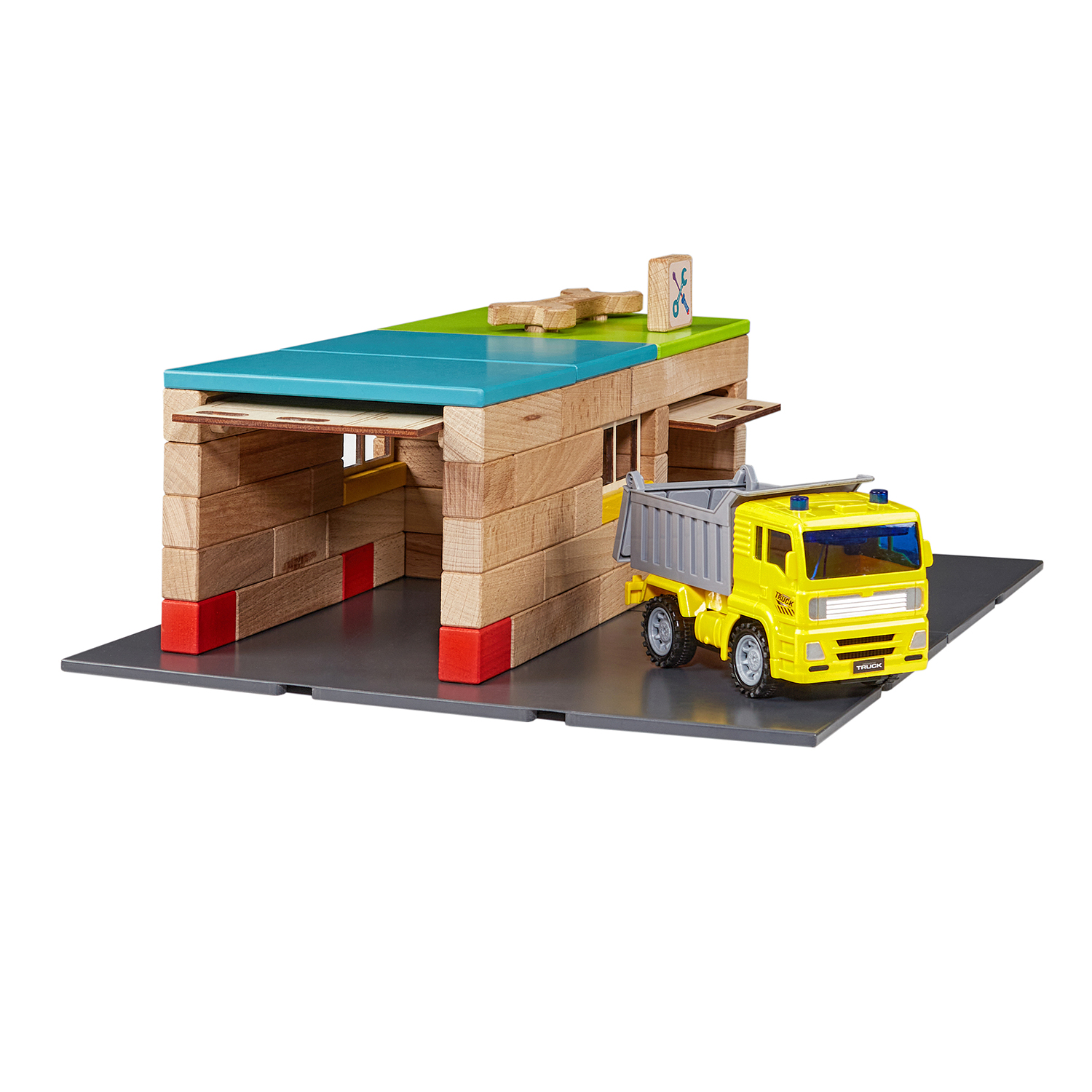 Конструктор WOOD BLOCKS Транспарк деревянный - фото 30