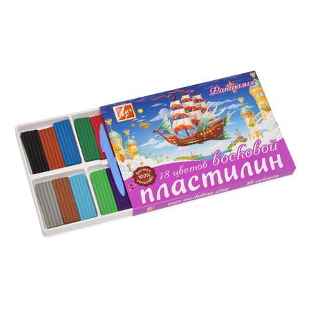 Пластилин Луч восковой 18 цв. в ассортименте