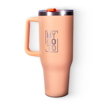 Термокружка MY GO TO Tumbler 1,18 л с ручкой, оранжево-персиковый