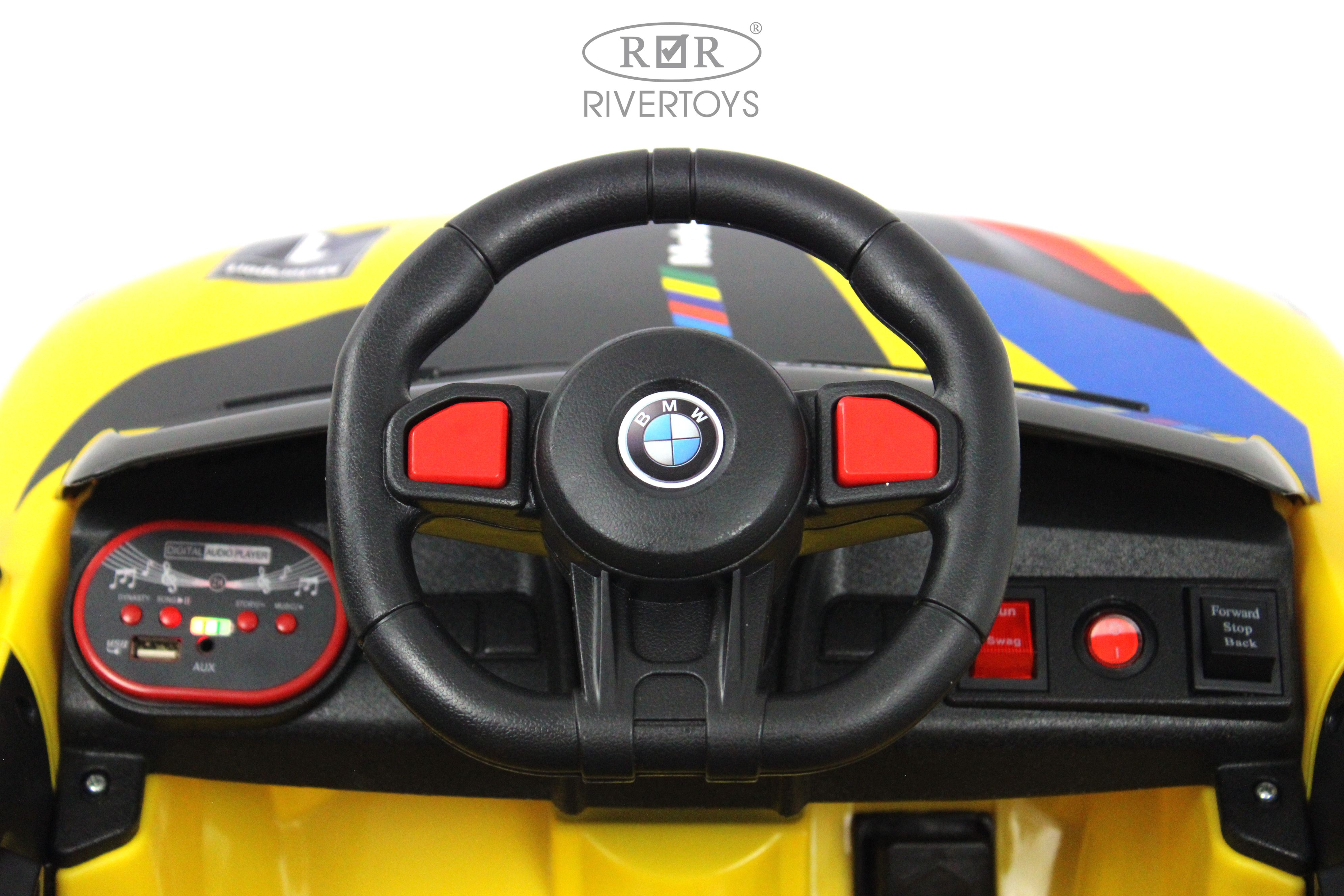 Электромобиль RIVERTOYS F444FF-YELLOW С пультом ДУ - фото 6