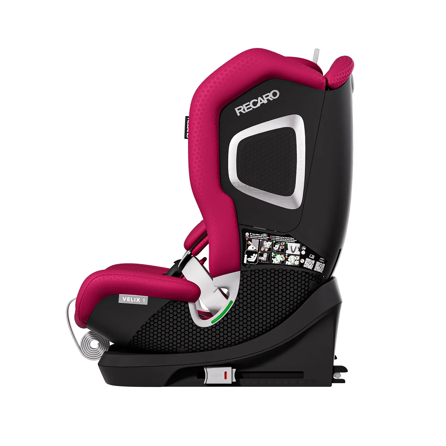 Автокресло Recaro Velix 1 Isofix 1/2/3 (9-36 кг) розовый - фото 5