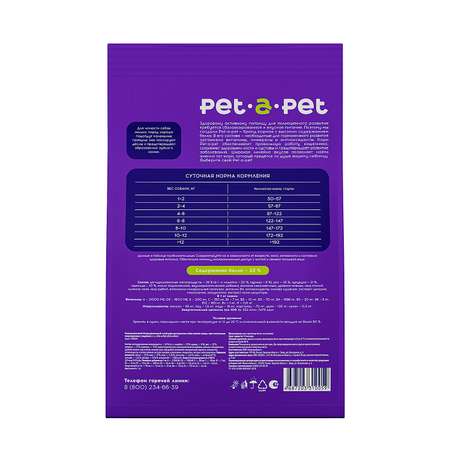 Корм для собак Pet-a-Pet 1кг мелких пород с чувствительным пищеварением с индейкой