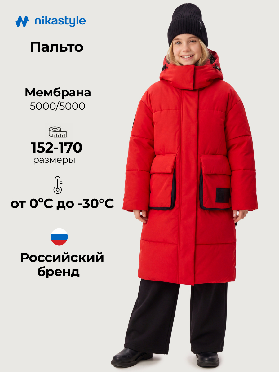 Пальто NIKASTYLE 6з5026 красный - фото 2
