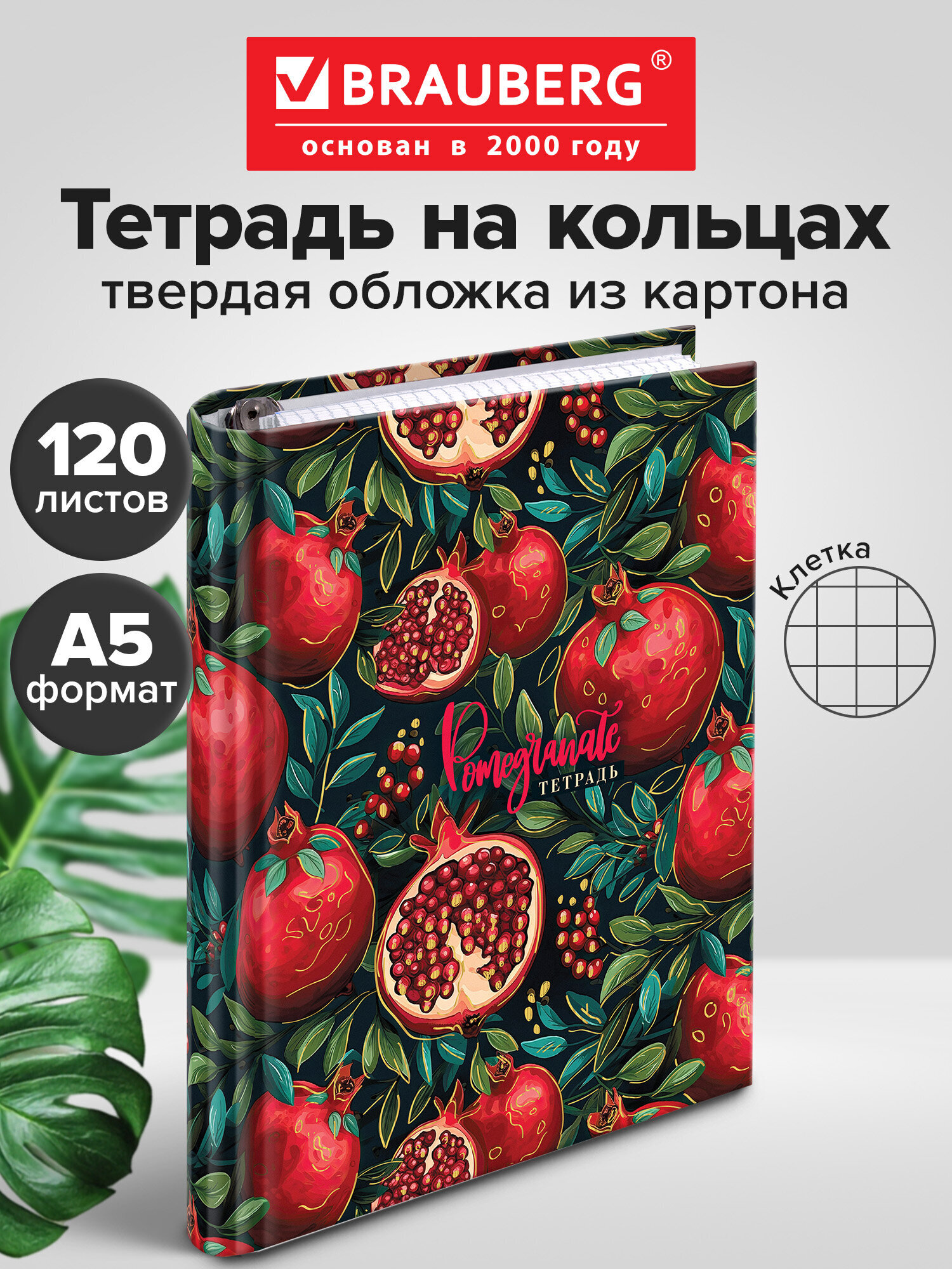 Тетрадь Brauberg клетка 120 лист. - фото 1