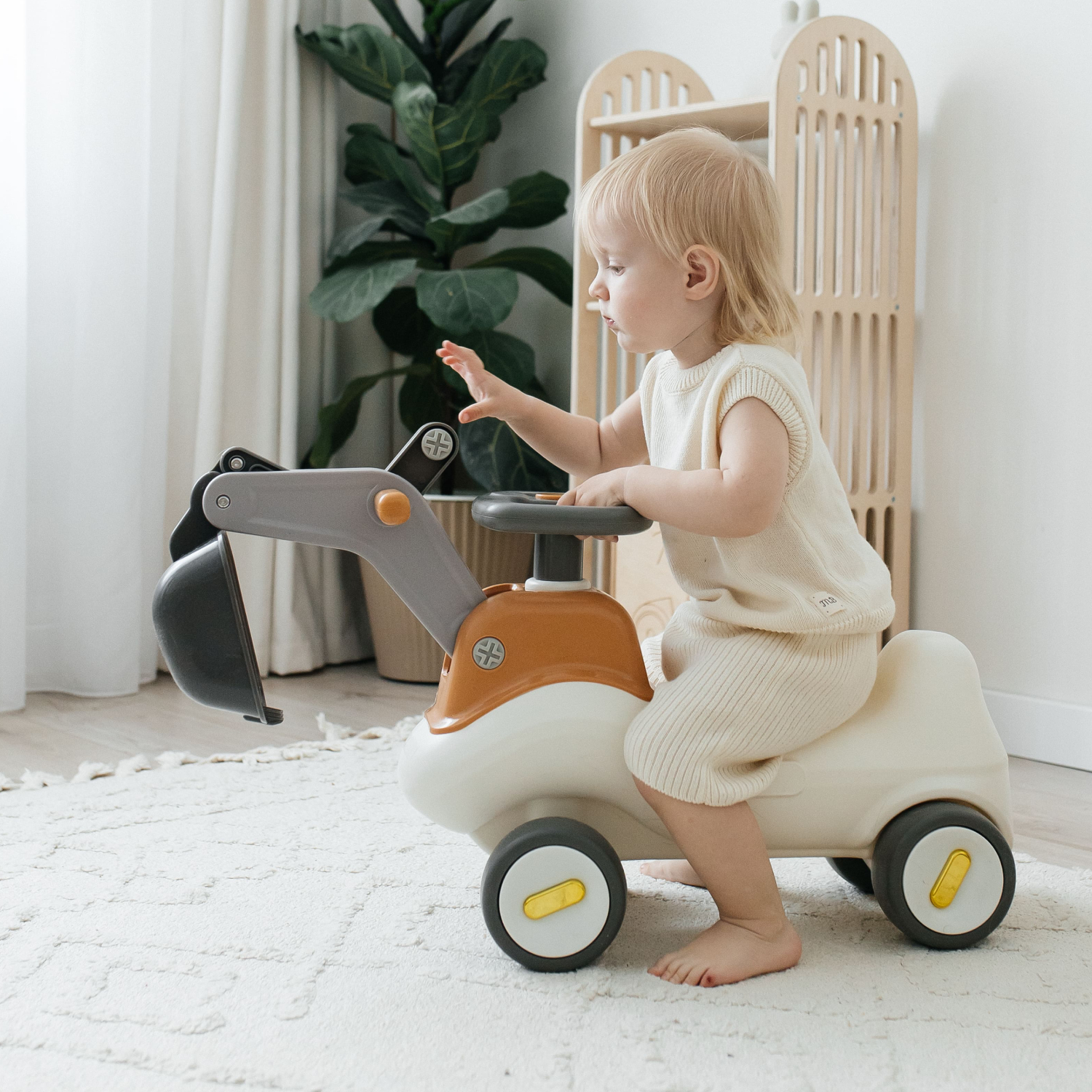 Каталка UNIX Kids Brown коричневый - фото 18