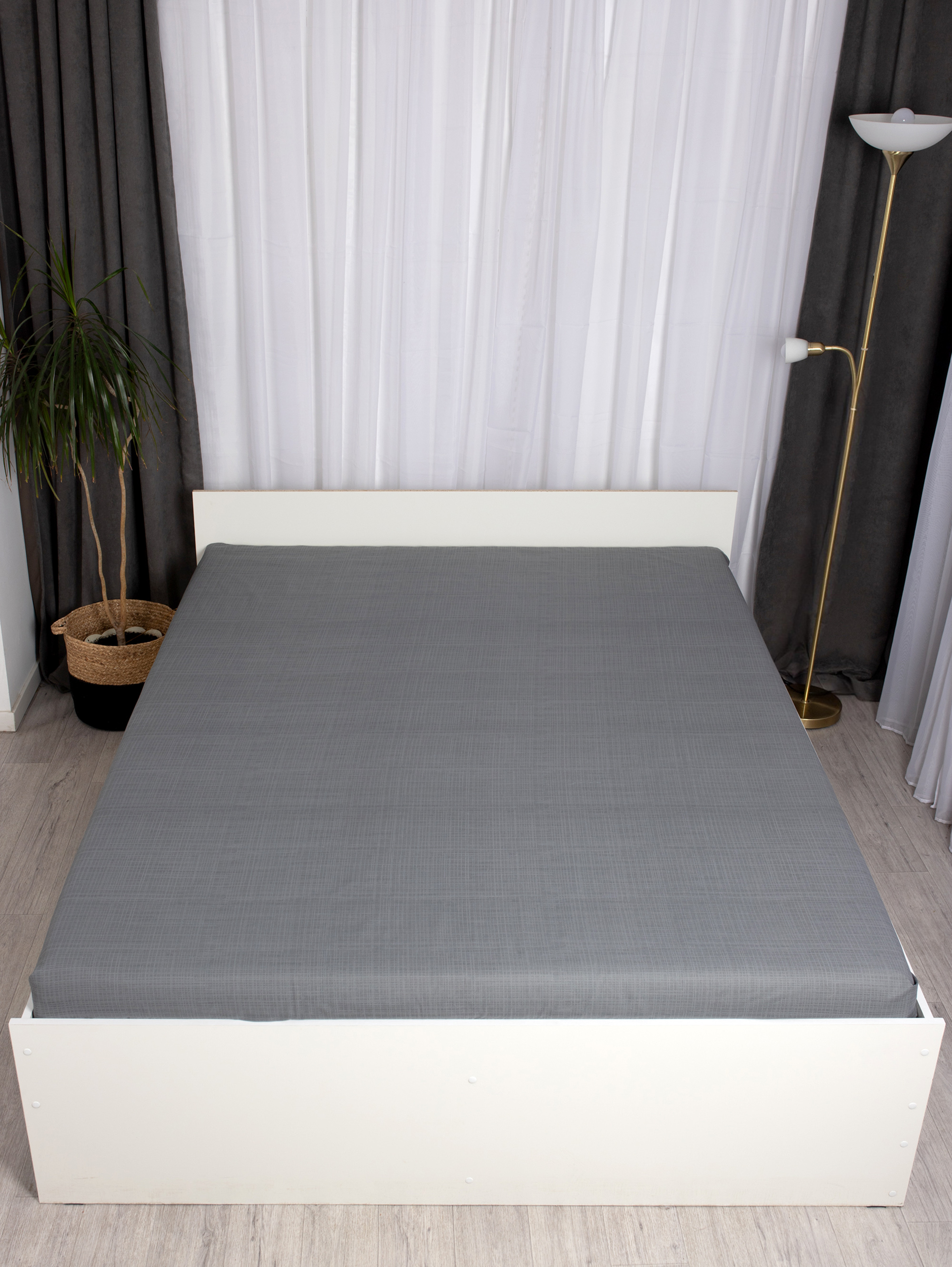 Простыня Wellness Антрацит 180 x 214 см 1 шт. - фото 5