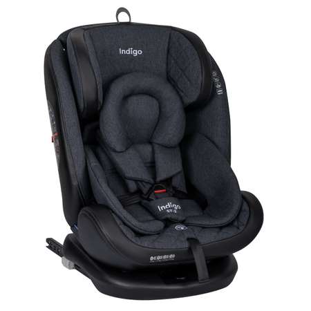 Автокресло Indigo Aero, темно-серый лен Isofix 0+/1/2/3 (0-36 кг)