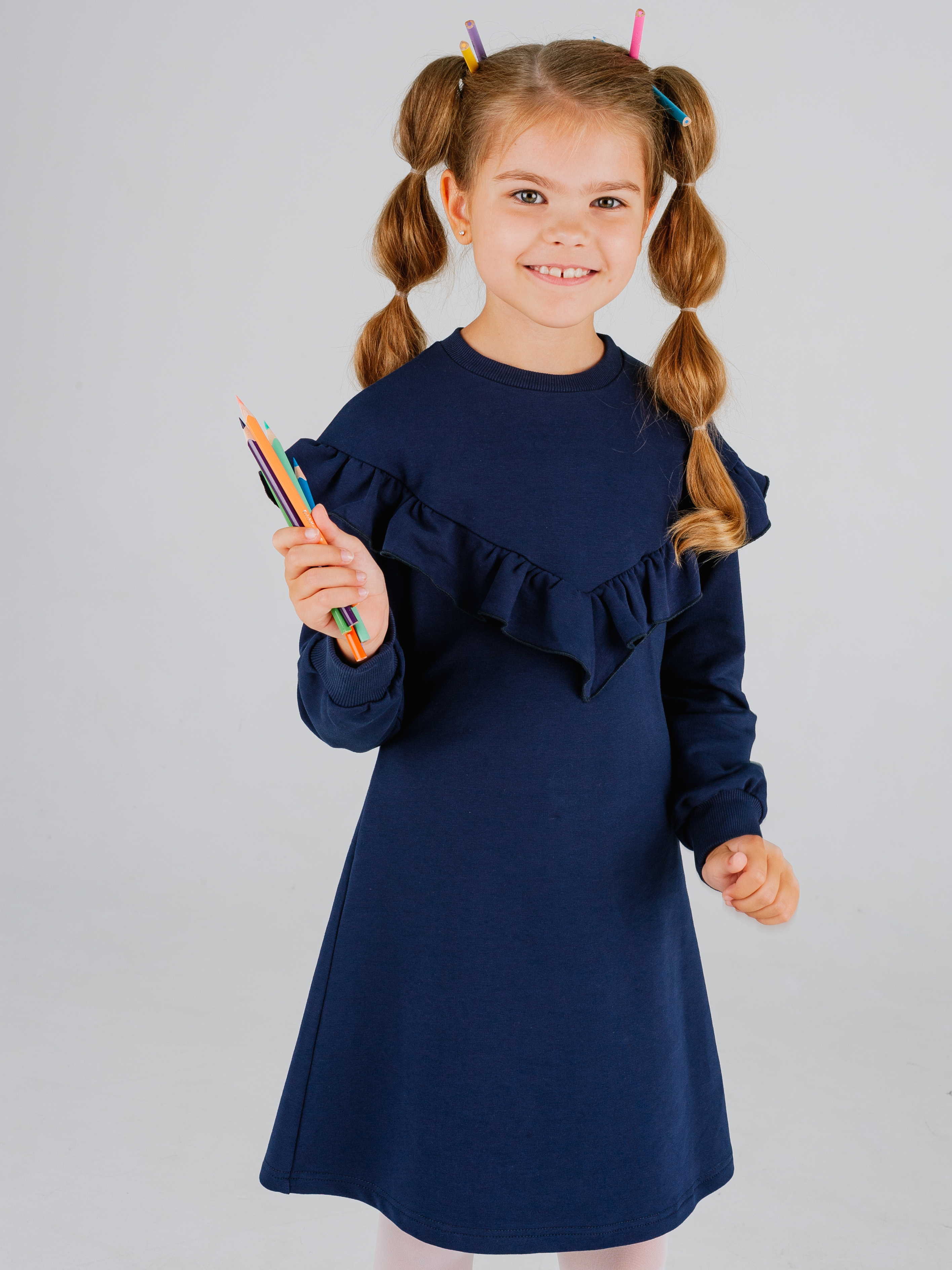 Платье MiloTa ПФ03/темно-синий - фото 4