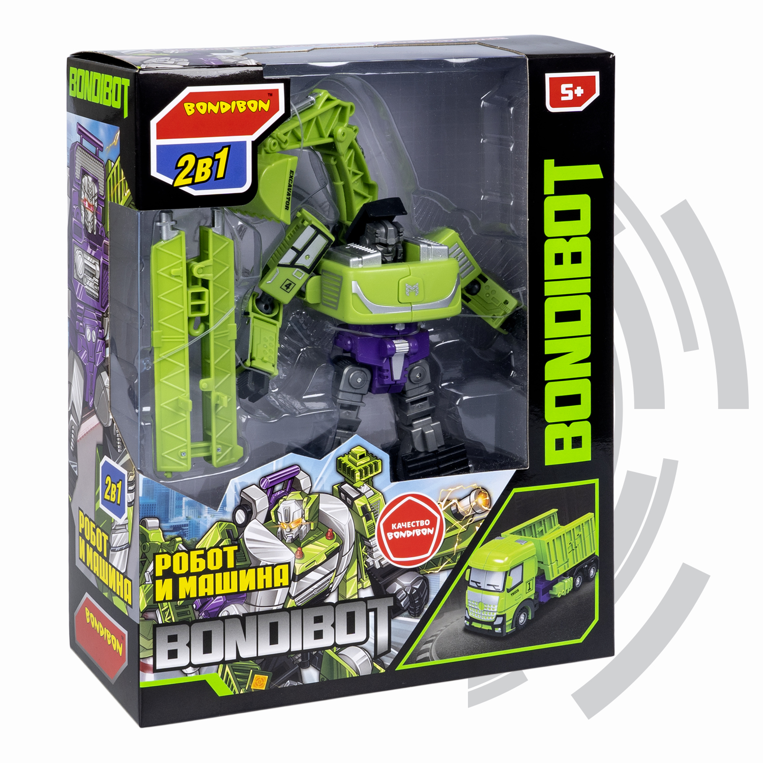 Фигурка Bondibon трансформер Робот Трактор 2в1 - фото 2