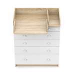 Комод пеленальный aton baby furniture Elio (дуб сонома, белый)