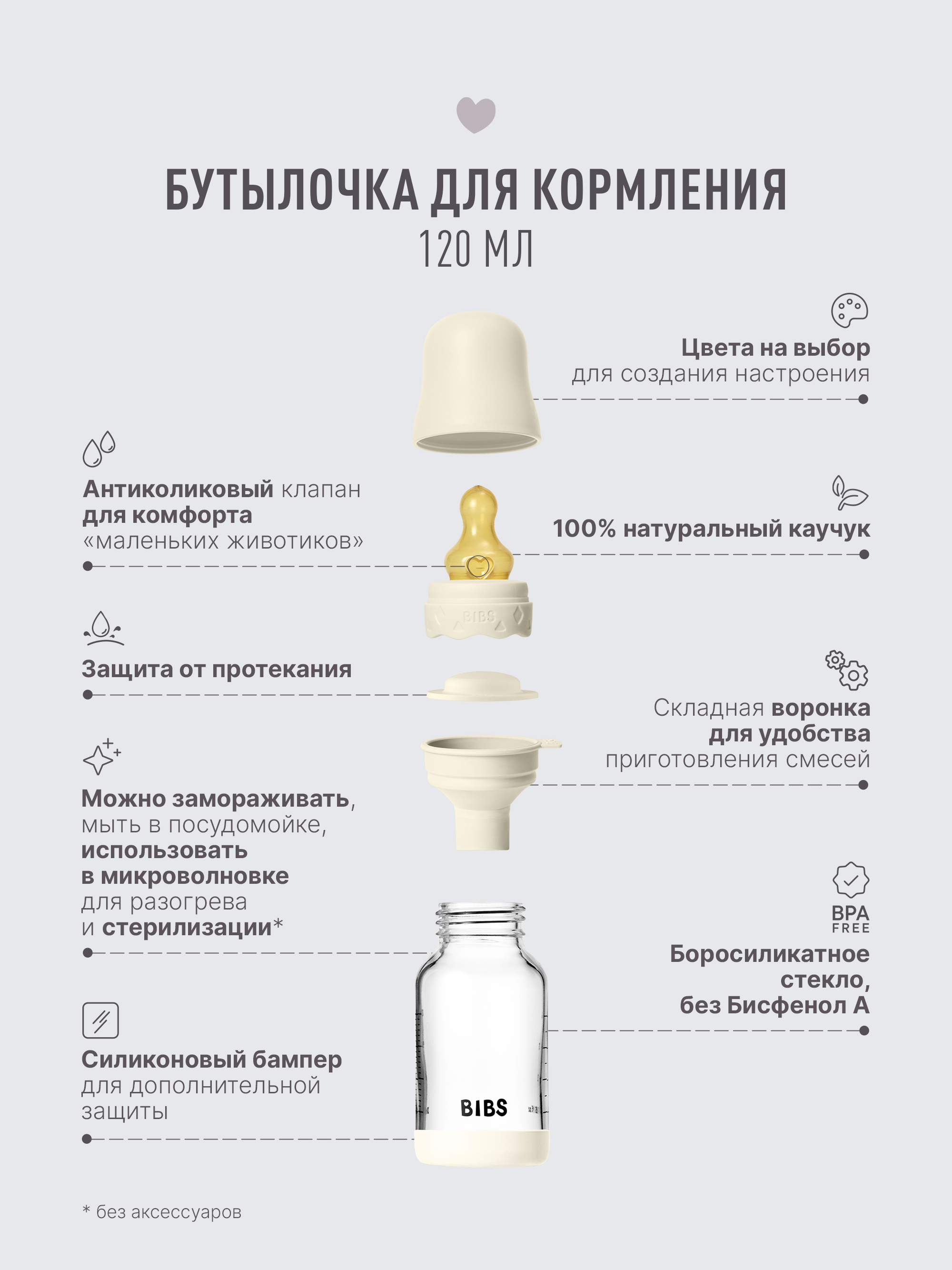 Бутылочка BIBS 120 мл - фото 2