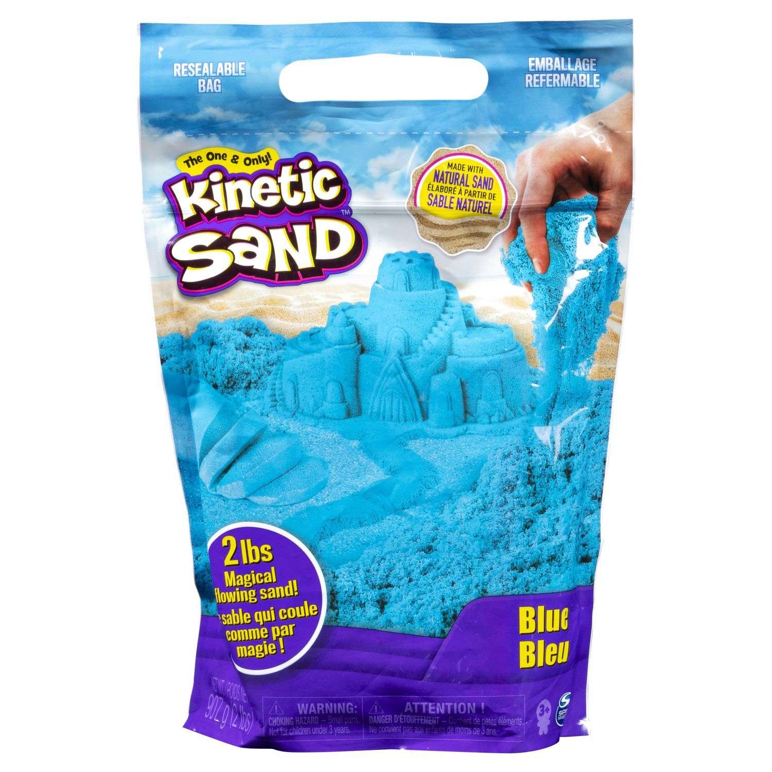 Кинетический песок Kinetic Sand 0.9 кг (синий) - фото 1
