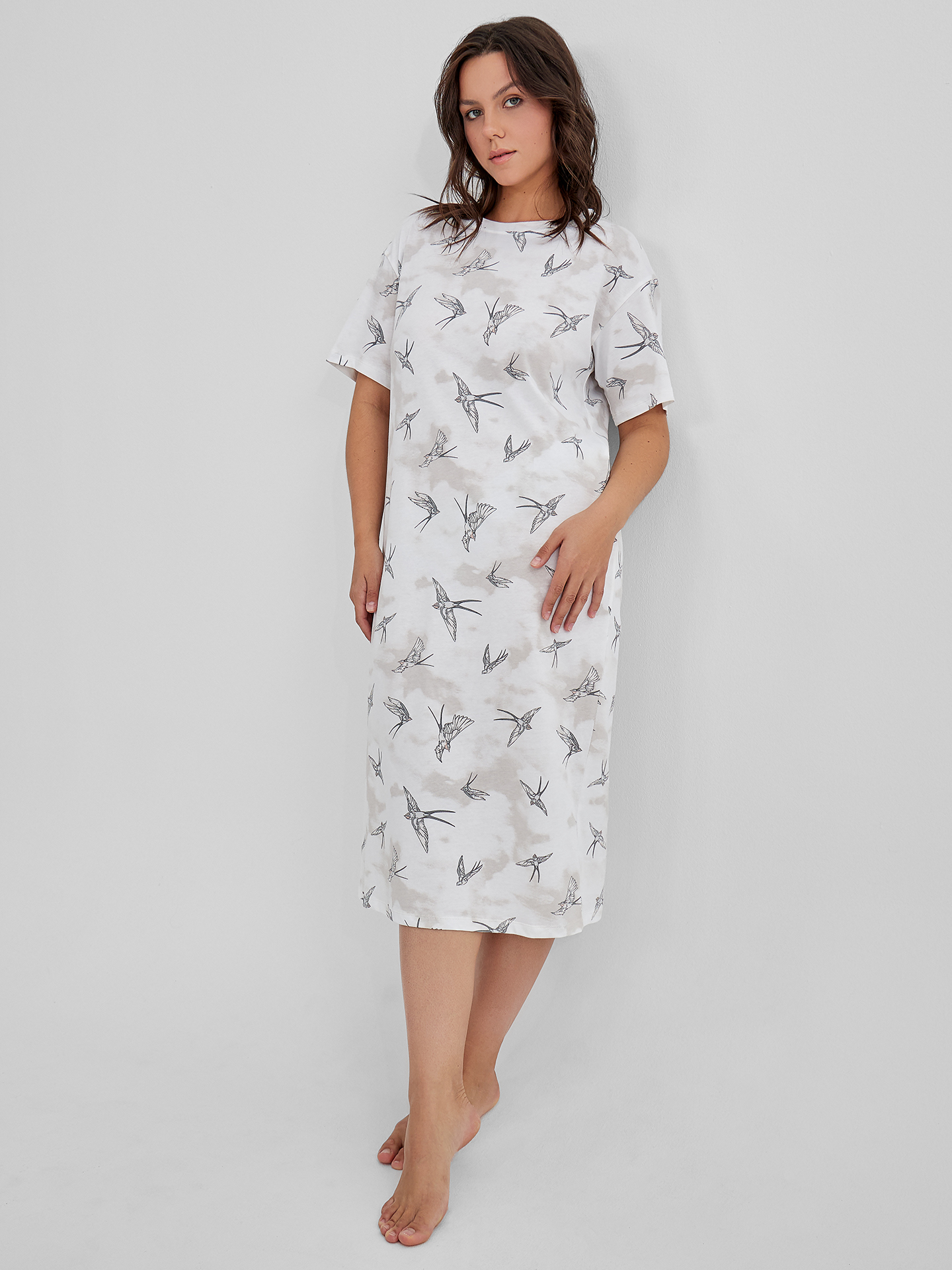 Сорочка ночная Mark Formelle (Марк Формэль) 572396/птицы на льду - фото 4