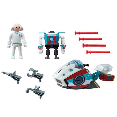 Конструктор Playmobil Супер4 с Доктором Х и робот блочный