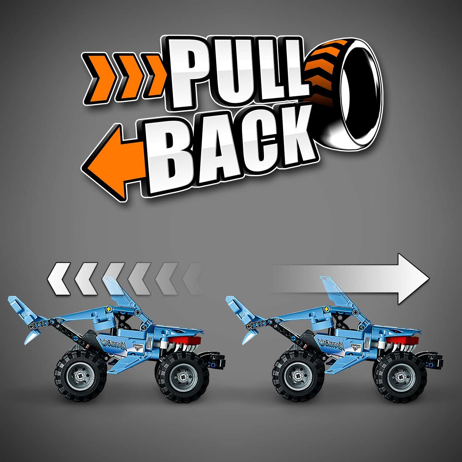 Конструктор LEGO Technic Monster Jam Megalodon блочный - фото 9