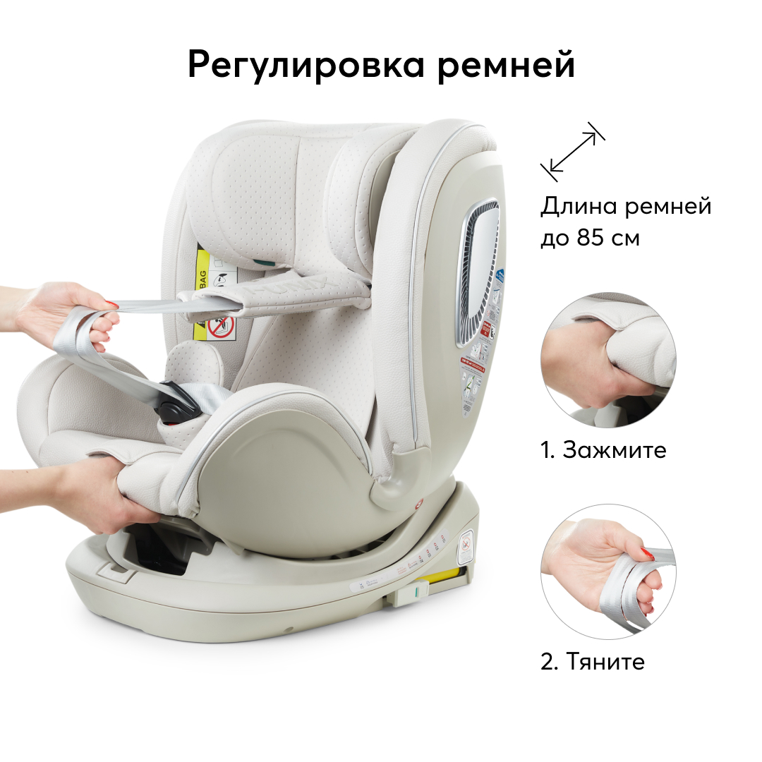 Автокресло Happy Baby I-Unix Isofix 0+/1/2/3 (0-36 кг) серый - фото 2