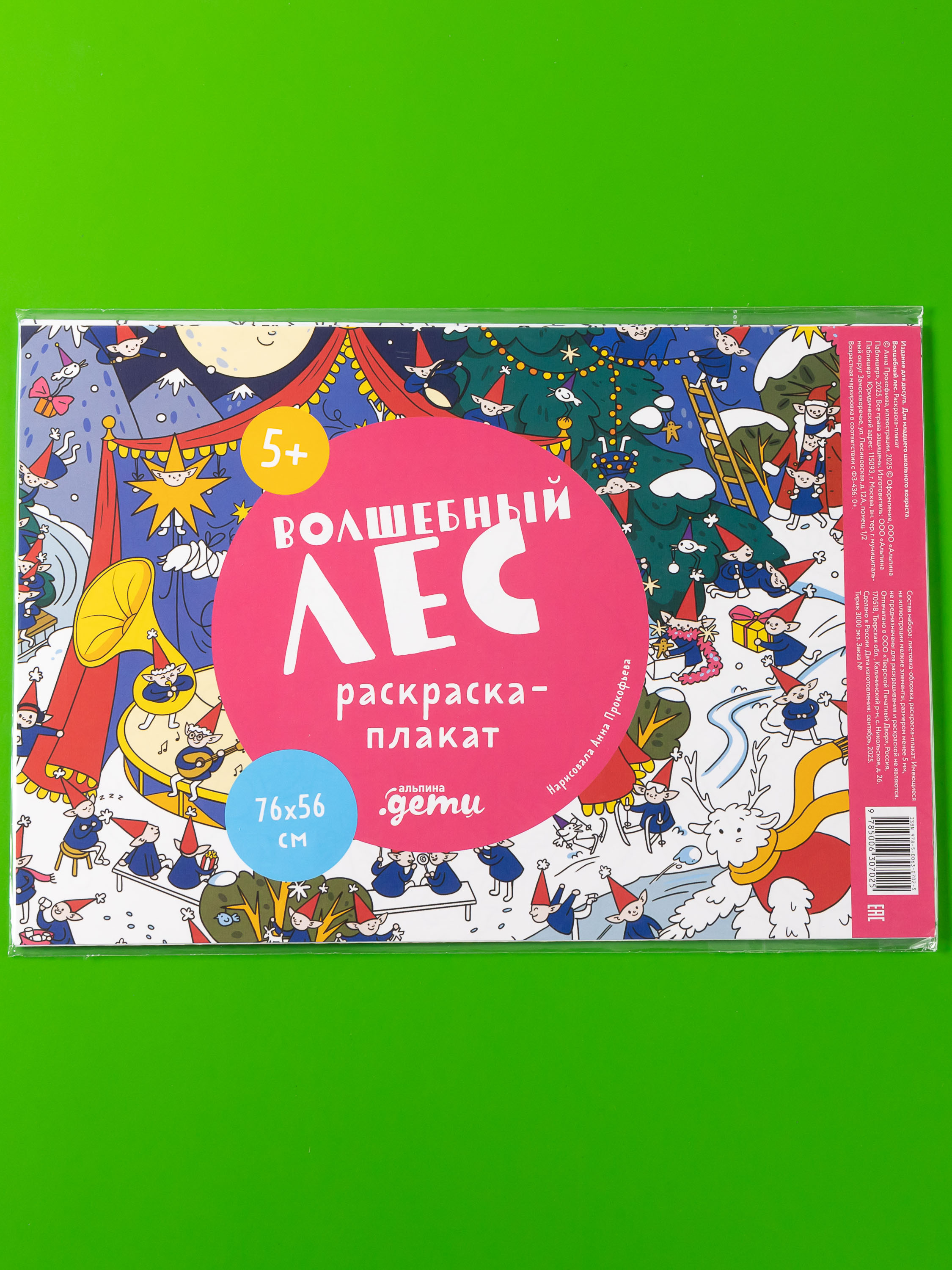 Книга Альпина. Дети Волшебный лес. Раскраска-плакат - фото 1