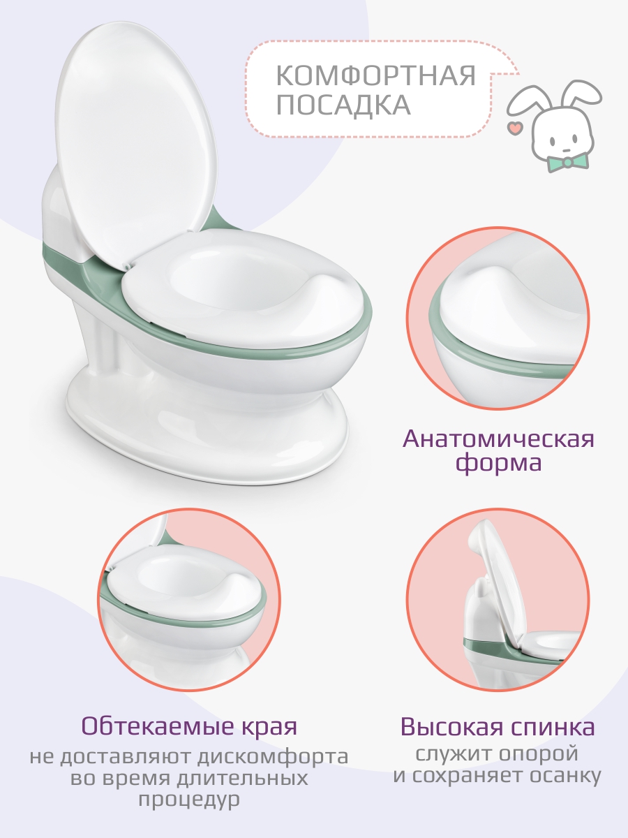 Горшок KidWick Панда музыкальный зеленый - фото 2