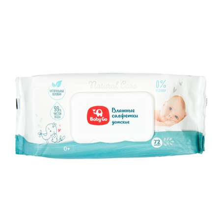 Влажные салфетки BabyGo 72 шт.