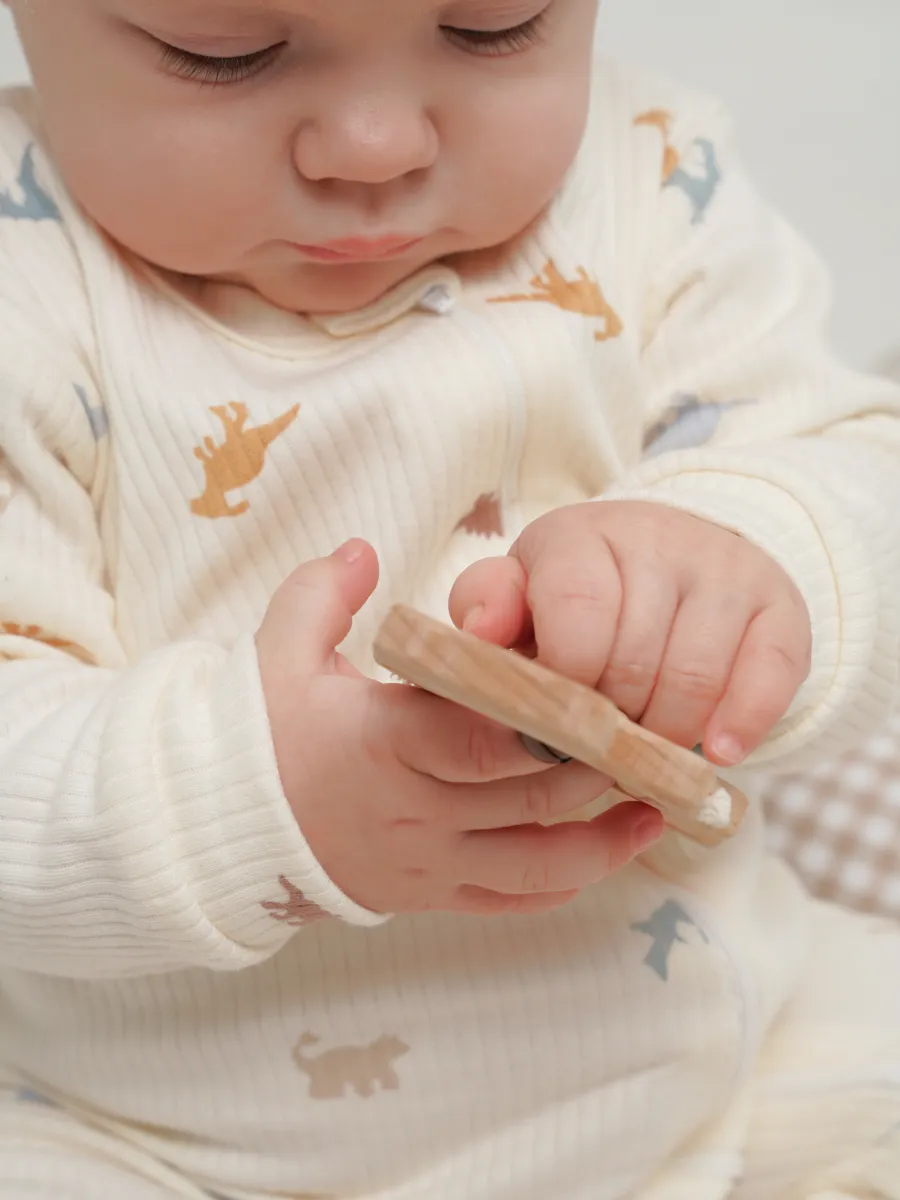 Комбинезон 3 шт Супер Пупс нбр/3пр/кмбнмол/полосатыединозавры - фото 15