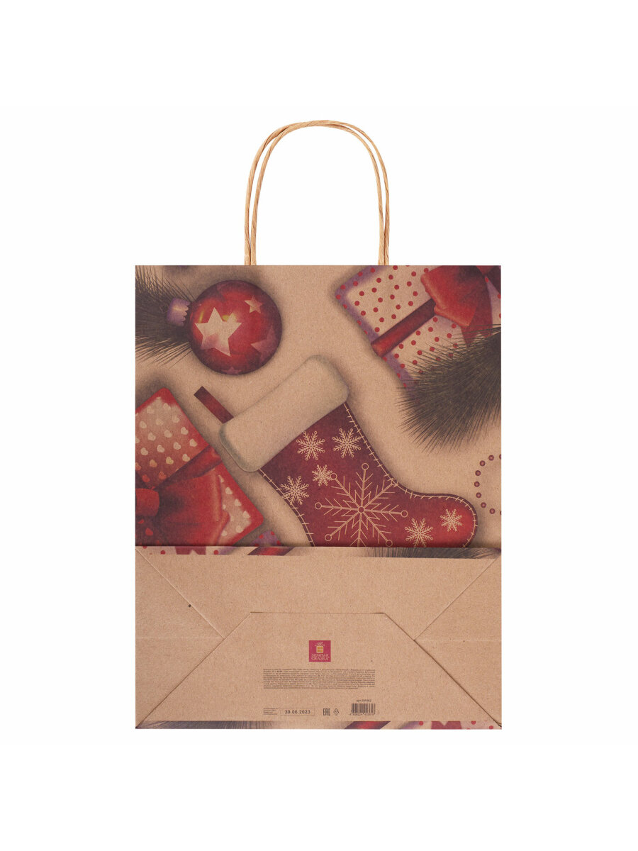 Подарочный пакет Золотая сказка новогодний для упаковки - фото 4