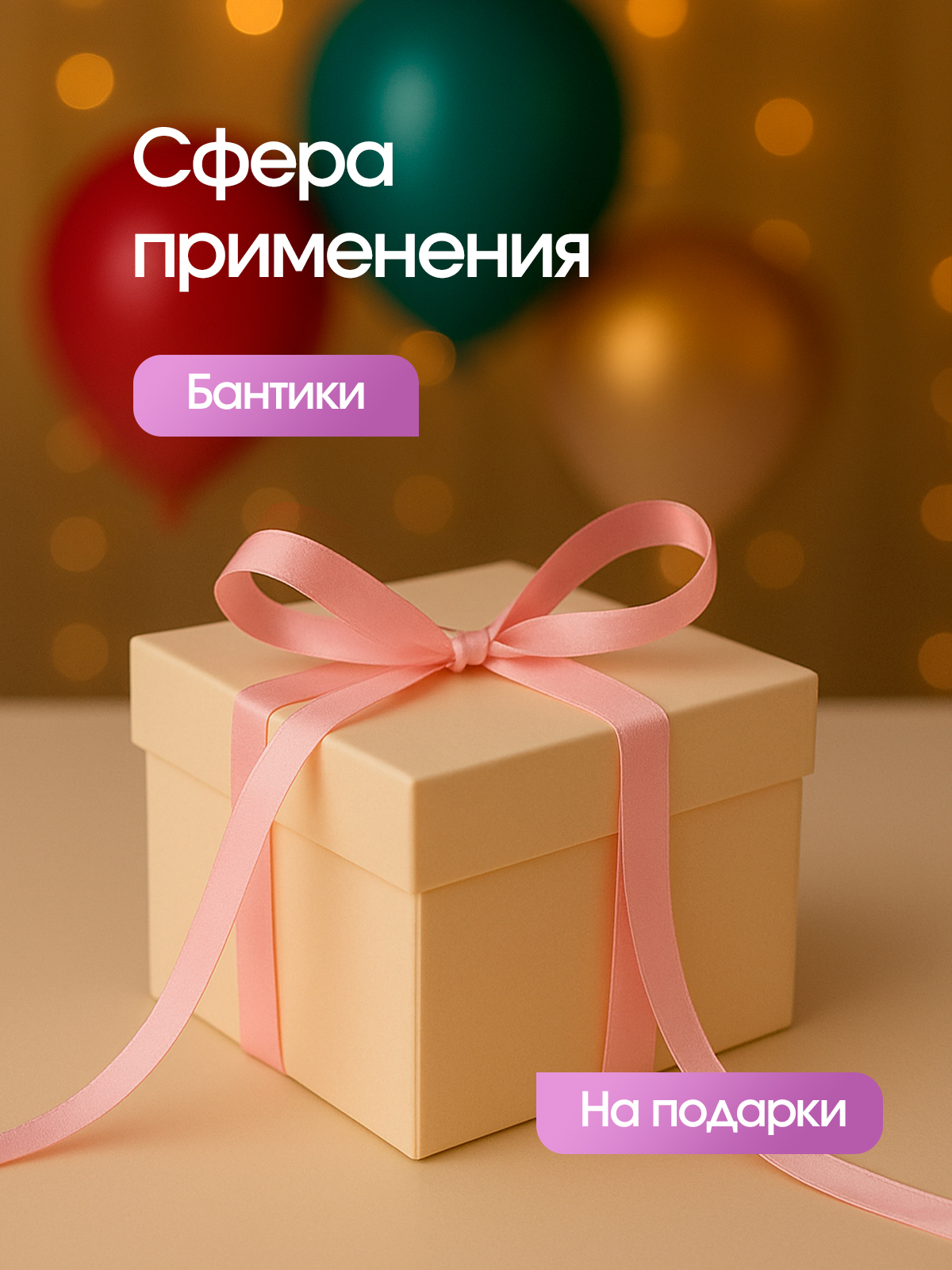 Ленты атласные AXLER тонкие упаковочные набор 5 шт - фото 5