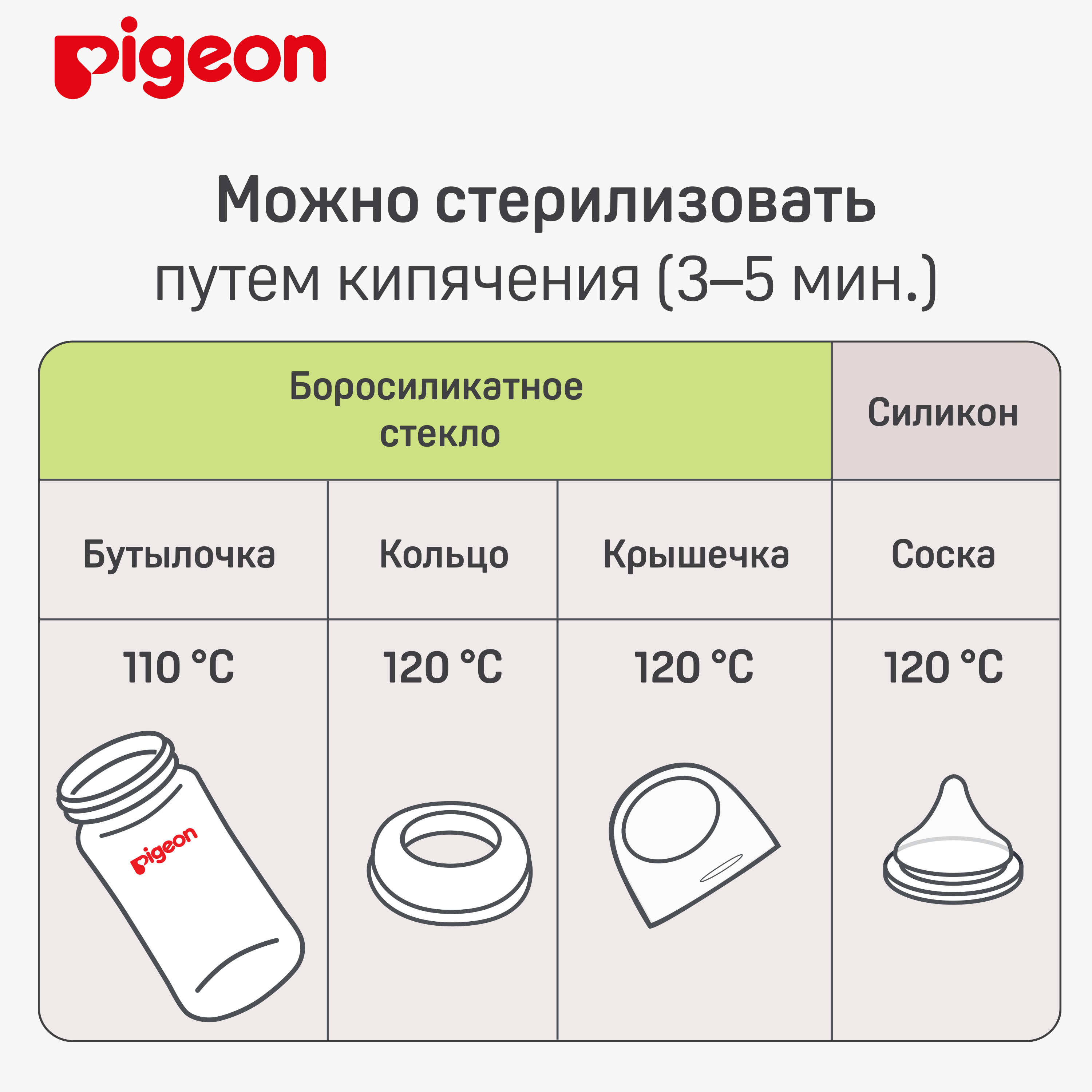 Бутылочка Pigeon 240 мл - фото 7
