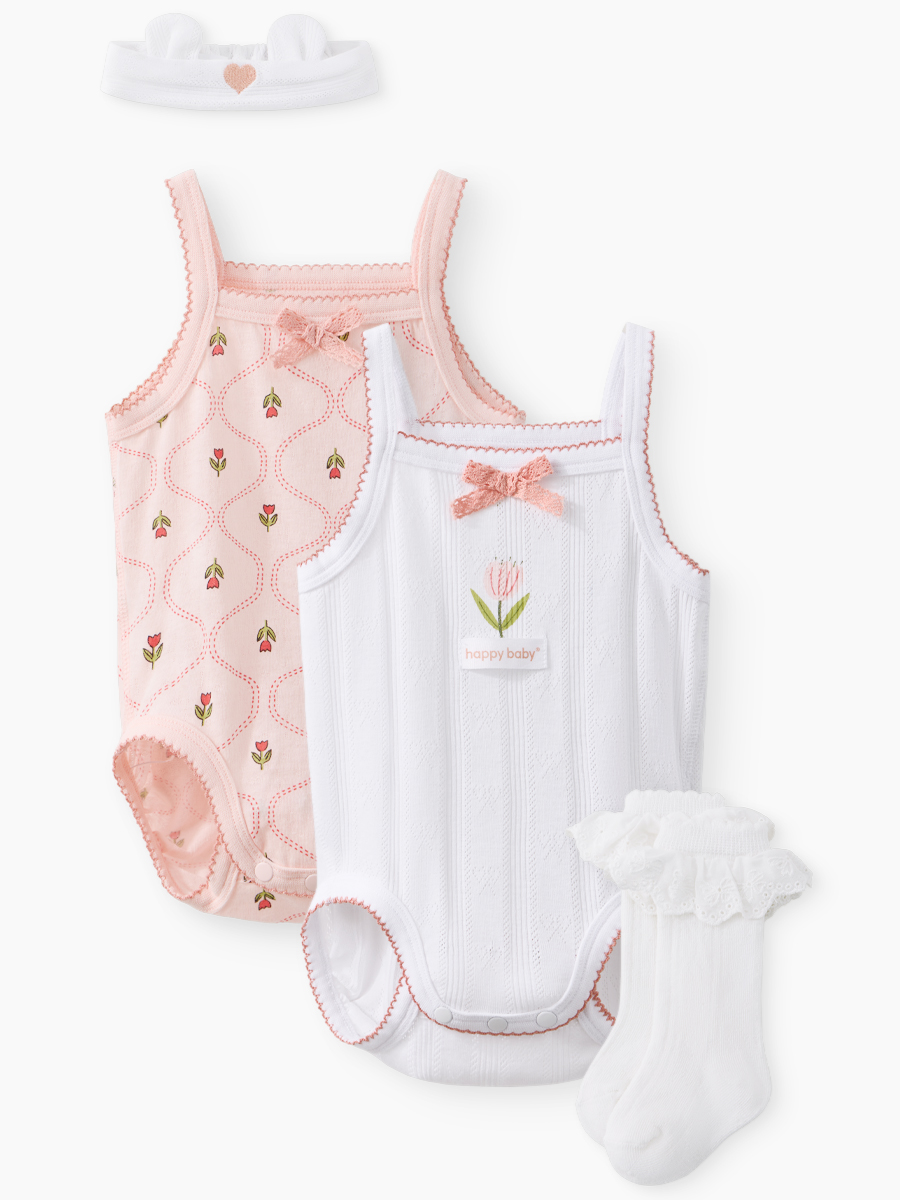 Комплект Happy Baby 90155-0_white&pink - фото 3