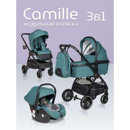 Коляска 3в1 Farfello Camille зеленый