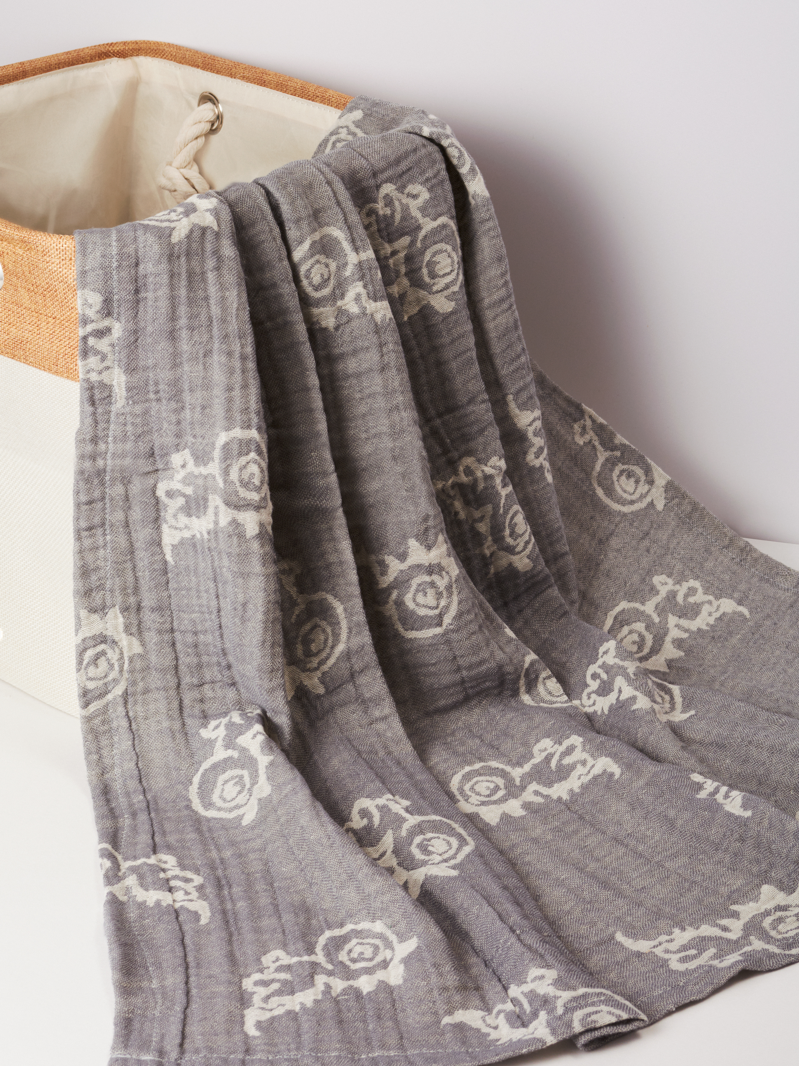 Пелёнка Bebekevi Серый муслин 90х90 см - фото 1