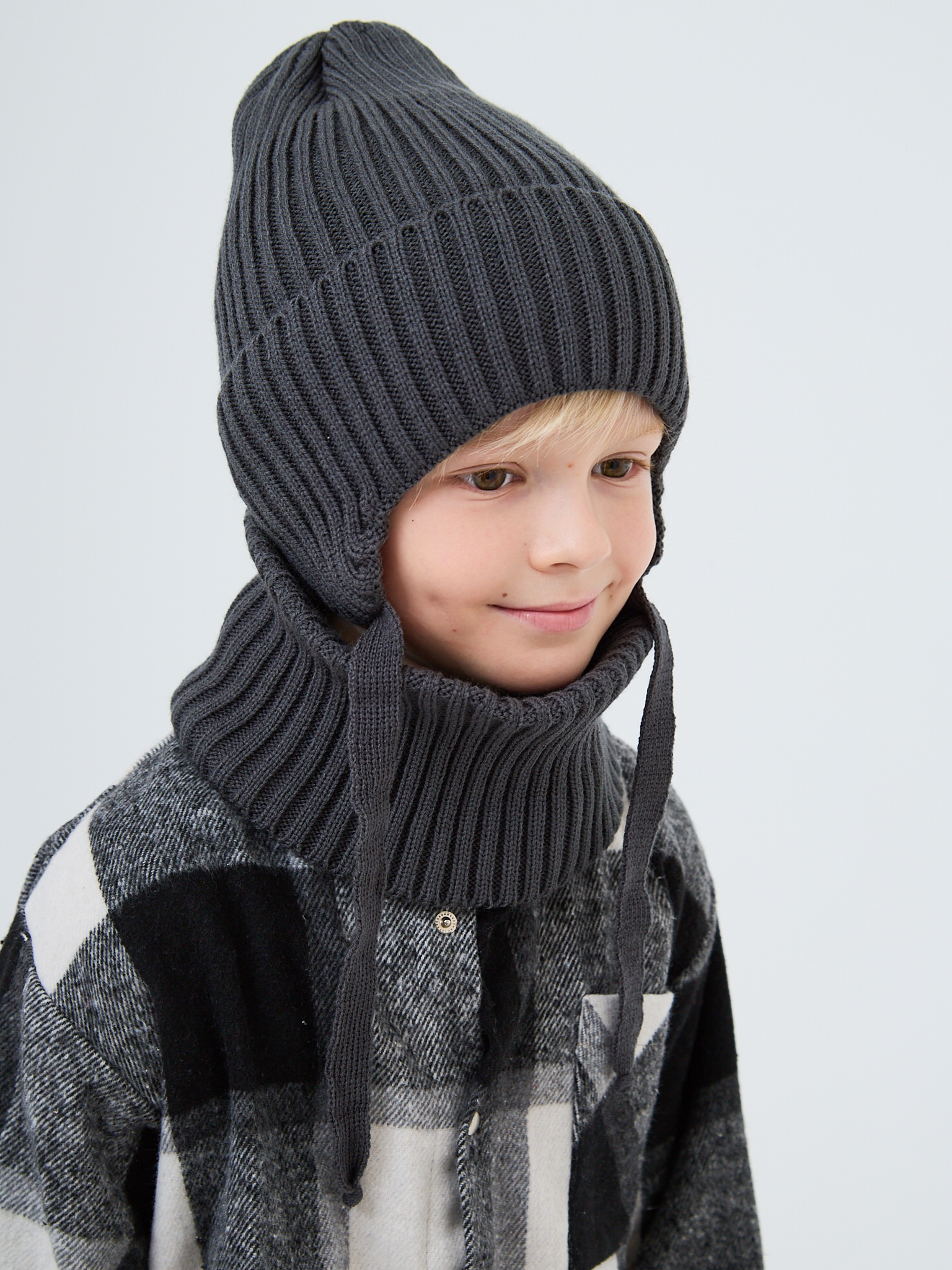 Шапка и снуд NYCkids NYC-H-56-zaviazki-DgreyB - фото 12