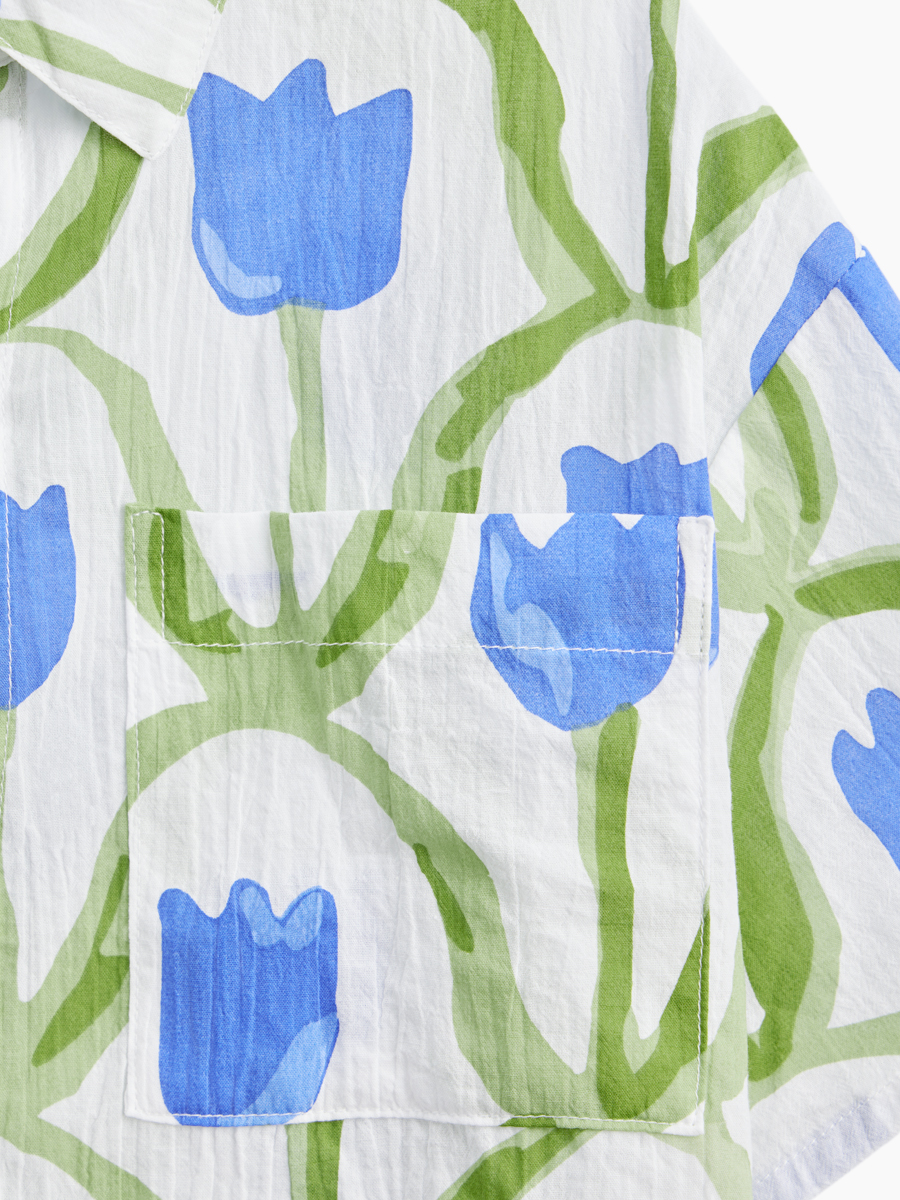 Рубашка Happy Baby 88116_blue-flower - фото 20