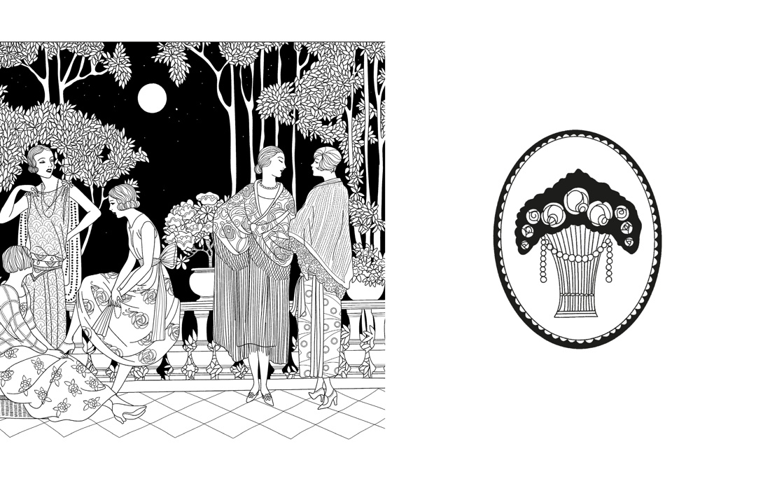 Книга КОЛИБРИ Буро М Мода ар деко Раскраска эпохи Арт тренд - фото 8