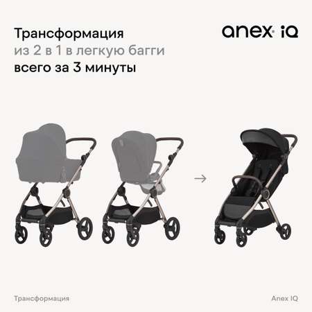 Коляска 2в1 Anex IQ Premium серый