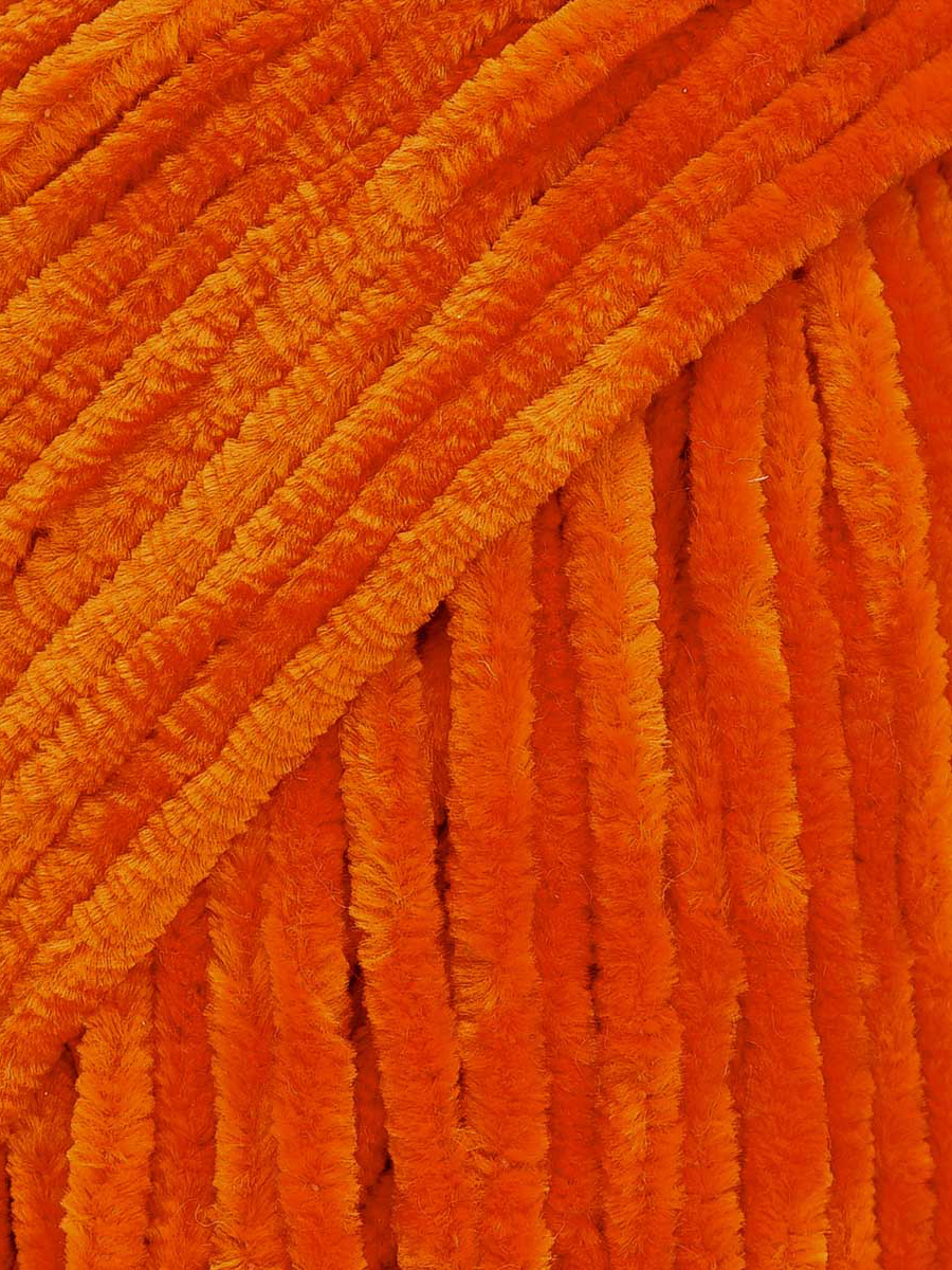 Пряжа для вязания YarnArt Velour 100 г 170 м микрополиэстер мягкая велюровая 5 мотков 865 оранжевый - фото 4