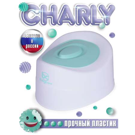 Горшок детский BabyCare Charly белый-мятный