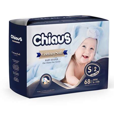 Подгузники Chiaus Cottony Soft S (3-6 кг) 68 шт.