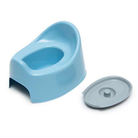 Горшок Babyton с крышкой голубой 17-0001-КГ
