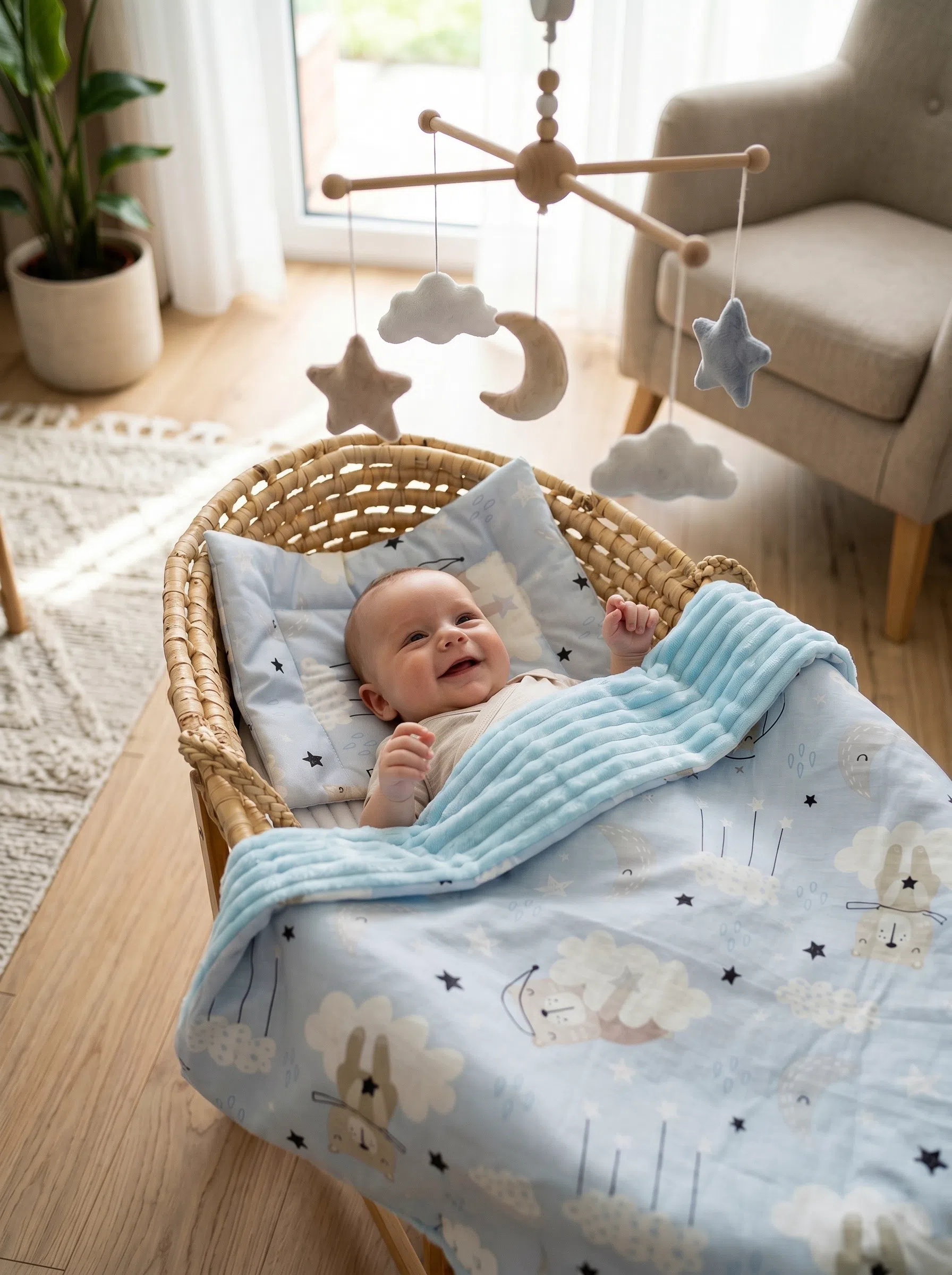 Одеяло Bambini Love мишки на голубом хлопок 73 x 88 см - фото 2