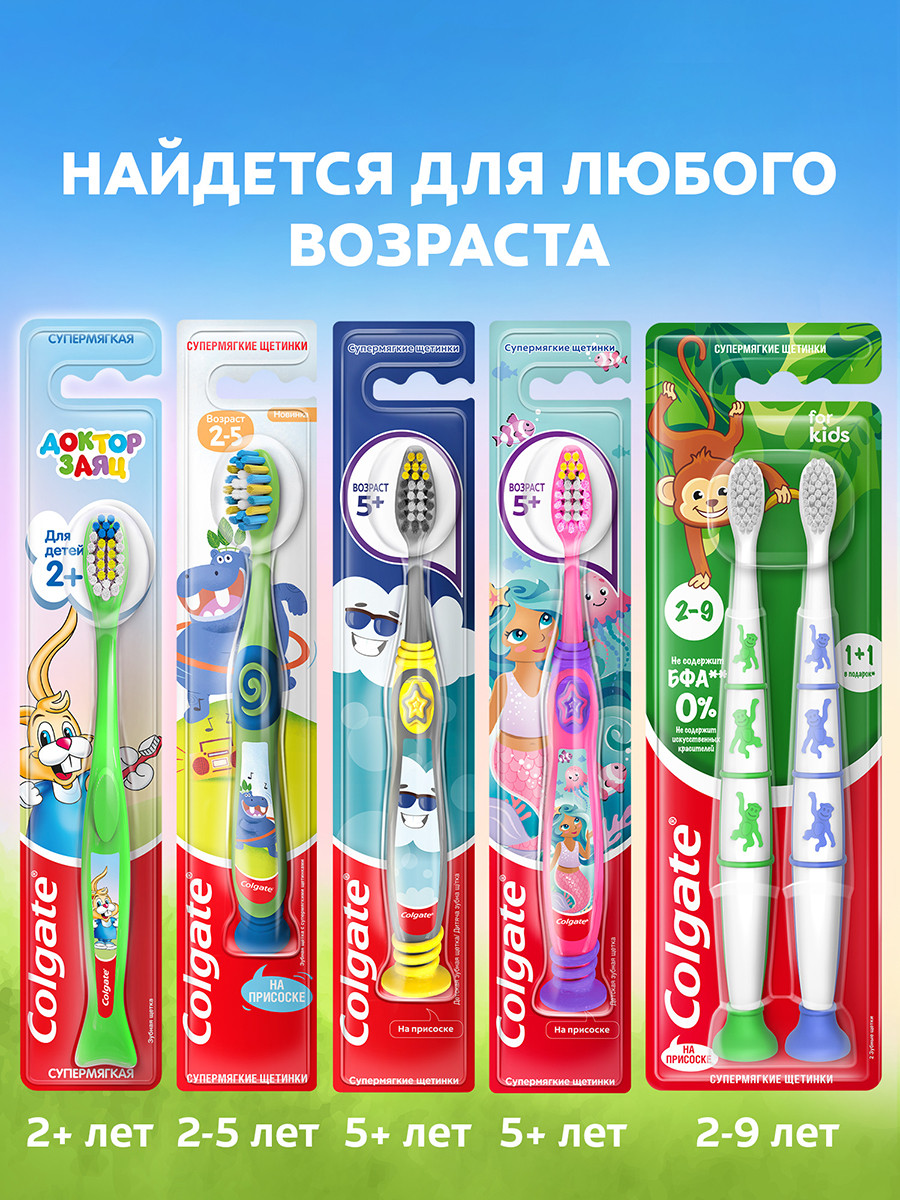 Зубная щетка классическая Colgate от 2 лет в ассортименте - фото 17