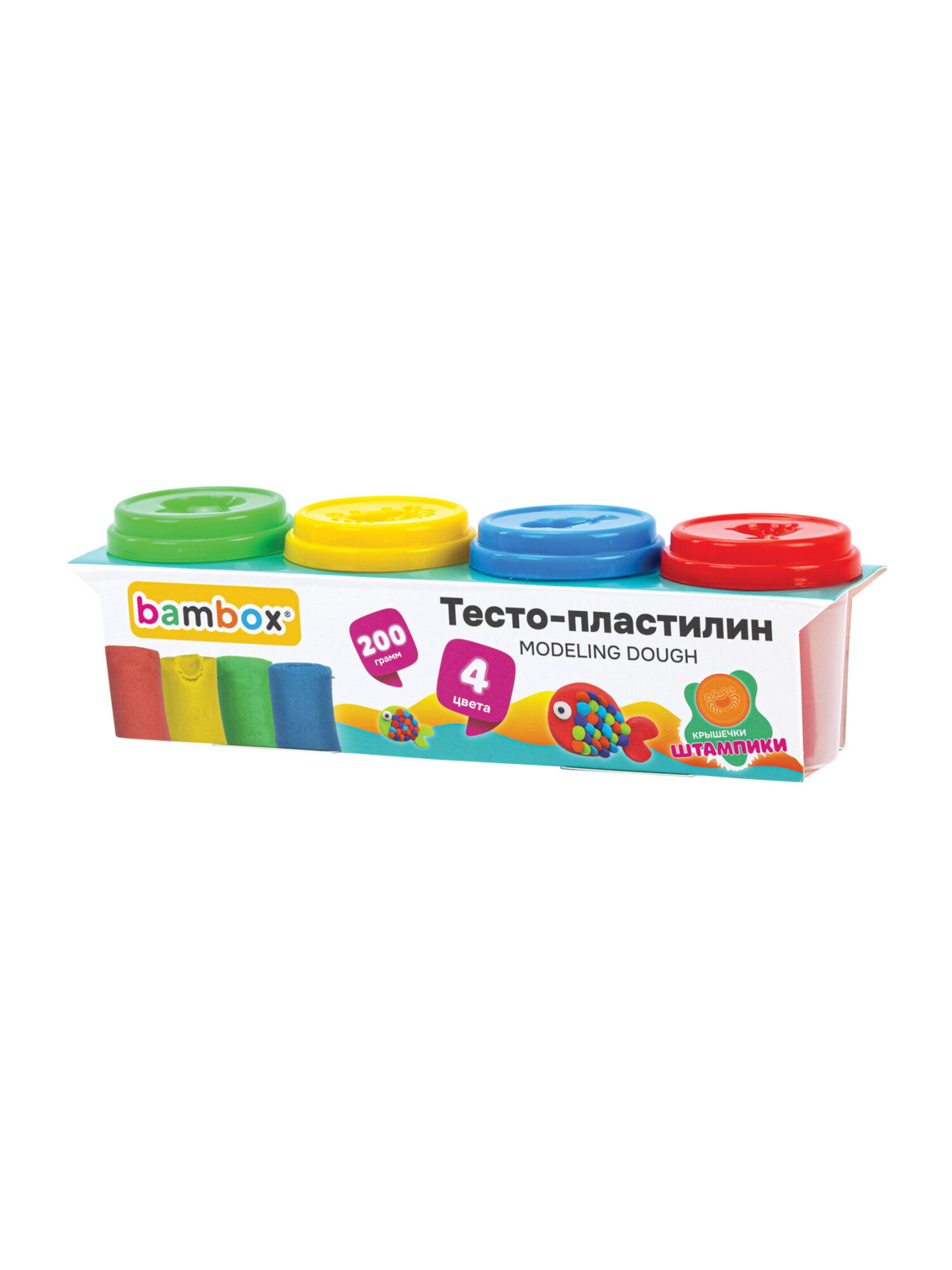 Тесто для лепки BAMBOX 4 цв. - фото 2