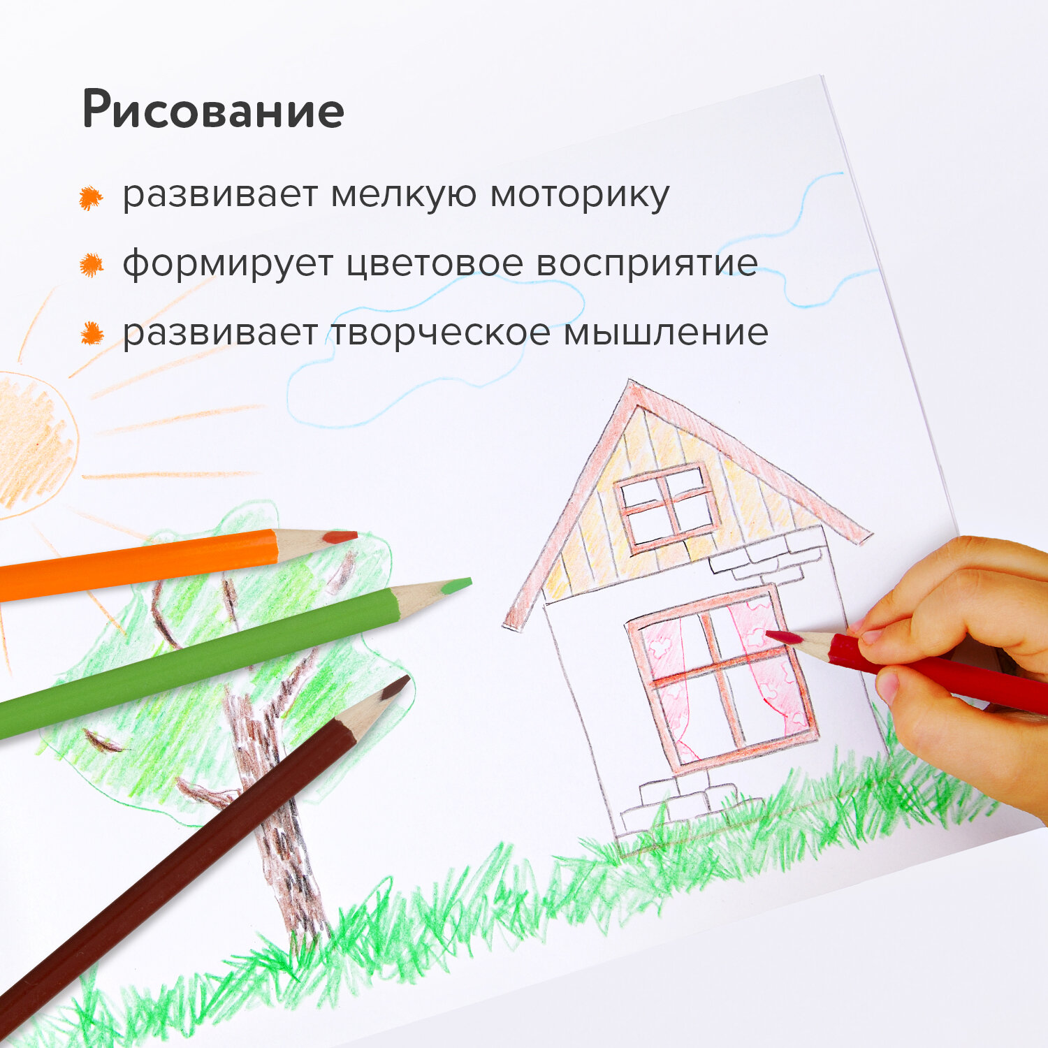 Карандаши цветные Юнландия 12 шт. - фото 3