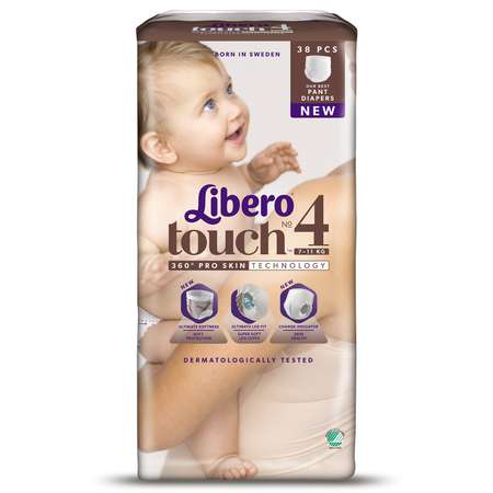 Трусики Libero 4 (7-11 кг) 38 шт.